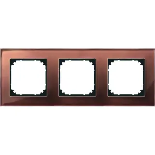 Merten Rahmen Glas dreifach waagerecht und senkrecht montierbar (braun (glänzend), Retail)