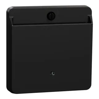 Merten Card Schalter mit Hotelkartenhalter und Beleuchtung, Abdeckung (schwarz, Retail)