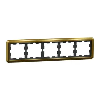 Merten D-Antik Metallrahmen fünffach (gold, Retail)