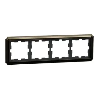 Merten D-Antik Metallrahmen 4-fach (Retail)
