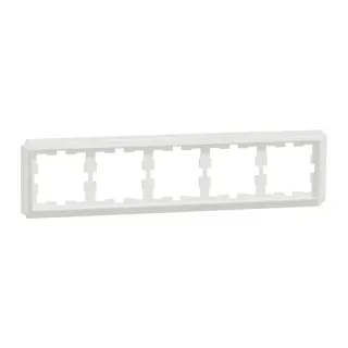 Merten D-Antik Rahmen 5-fach Rahmen, Abdeckung (weiß (glänzend), Retail)