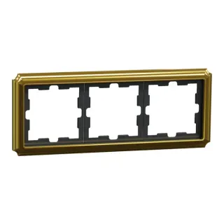 Merten D-Antik Metallrahmen dreifach (gold, Retail)