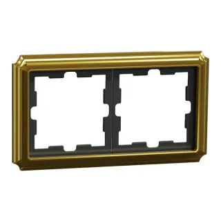 Merten D-Antik Metallrahmen 2-fach (gold, Retail)