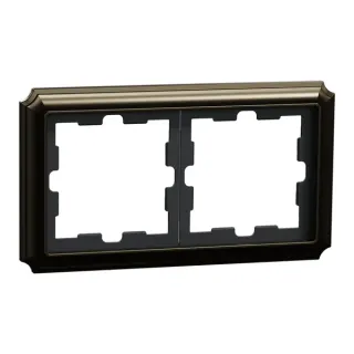 Merten D-Antik Metallrahmen 2-fach Rahmen aus Metall (Retail)