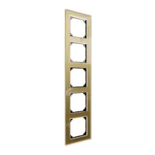 Merten Echtglasrahmen fünffach (gold, Retail)