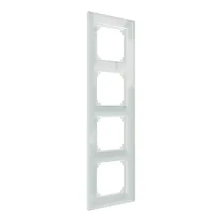 Merten Echtglasrahmen vierfach (weiß, Retail)