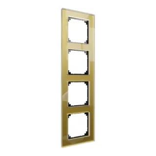 Merten Echtglasrahmen vierfach, Abdeckung (gold, Retail)
