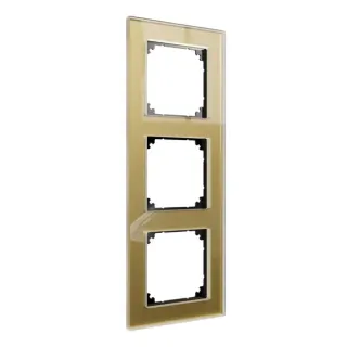 Merten Echtglasrahmen dreifach (gold, Retail)