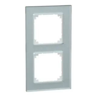 Merten Echtglasrahmen zweifach (weiß (glänzend), Retail)