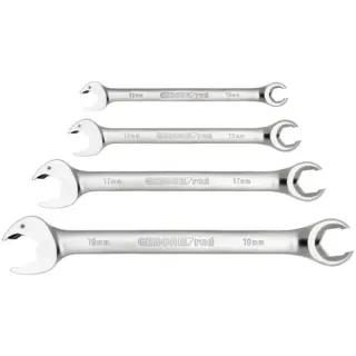 GEDORE Red Maulratschen-Ringschlüssel-Satz, offen, 4-teilig, Schraubenschlüssel (chrom)