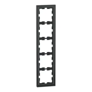 Merten Rahmen fünffach D-Life Glas (schwarz, Retail)