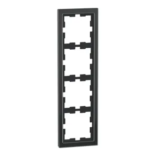 Merten Rahmen vierfach (schwarz, Retail)