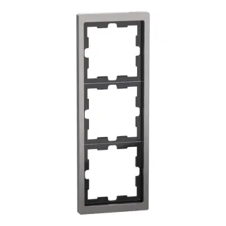 Merten Rahmen 3-fach Nickelmetallic (grau, Retail)