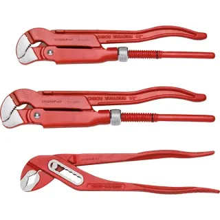 GEDORE Red Zangensatz, 3-teilig, Zangen-Set (rot, Rohr- und Wasserpumpenzangen)