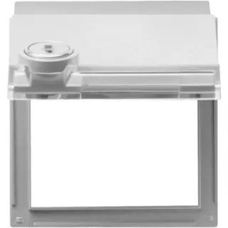 Gira Zentralplatte Klappdeckel verschliessbar TX44, Adapter (aluminium, Retail)