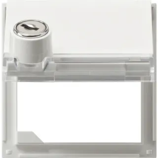 Gira Zentralplatte Klappdeckel verschließbar TX44, Adapter (weiß, Retail)