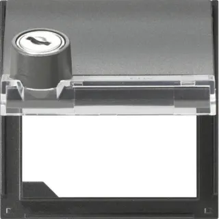Gira Zentralplatte Klappdeckel verschliessbar TX44 (anthrazit, Retail)
