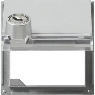 Gira Zentralplatte Klappdeckel verschließbar TX 44, Adapter (aluminium, Retail)