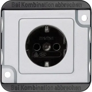 Merten Schutzkontakt Steckdose (aluminium, Retail)