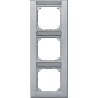 Merten Rahmen dreifach beschriftbar senkrecht (aluminium, Retail)