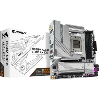 GIGABYTE B650M AORUS ELITE AX ICE, Mainboard (silber)