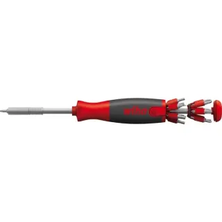 Wiha Schraubendreher mit Bit Magazin LiftUp 26one (schwarz/rot, 14-teilig, magnetisch)