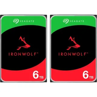 Seagate IronWolf NAS 2 x 6 TB SilentWolf Bundle, Festplatte (SATA 6 Gb/s, 3,5", 2er Bundle)