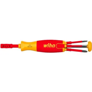 Wiha Schraubendreher mit Bit Magazin LiftUp electric (rot/gelb, 7-teilig)
