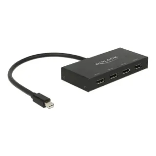 DeLOCK DisplayPort Splitter 1x mini DisplayPort 1.2 > 4x DisplayPort 4K (schwarz, 30cm)