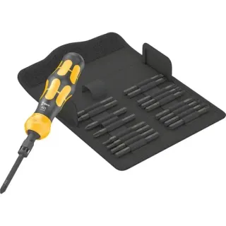 Wera Kraftform Kompakt 900 Set 1, mit Schlagschraubendreher, Bit-Satz (schwarz/gelb, 1/4", 19-teilig)