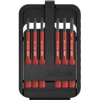 Wiha Bit-Satz slimBit electric, Sechsrund Plus (rot, 7-teilig)