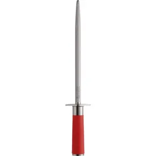 DICK Red Spirit Wetzstahl Standardzug, Messerschärfer (rot/silber, 25cm)