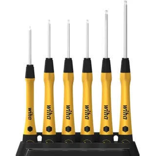 Wiha Feinschraubendreher-Set PicoFinish ESD (gelb/schwarz, 6-teilig, inkl. Halter)