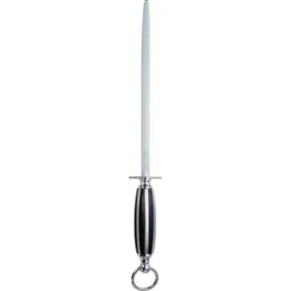 DICK 1905 Wetzstahl Standardzug, Messerschärfer (schwarz/silber, 25cm)