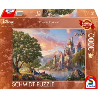 Schmidt Spiele Thomas Kinkade Studios: Belle's Magical World, Puzzle (Disney Dreams Collections)