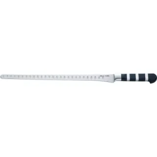 DICK Serie 1905 Lachs- / Schinkenmesser flexibel, Kullenschliff, 32cm (schwarz/silber)