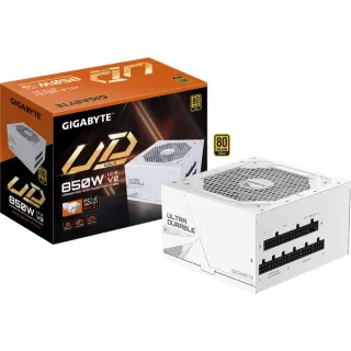 GIGABYTE GP-UD850GM PG5 ICE, PC-Netzteil (weiß, 1x 12VHPWR, 3x PCIe, Kabel-Management, 850 Watt)