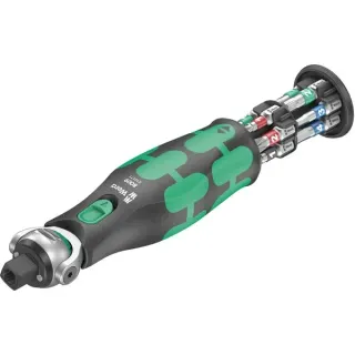 Wera 8009 Zyklop Pocket Set 1, 13-teilig, Bit-Satz (schwarz/grün, Umschaltknarre für 3/8", 1/4")