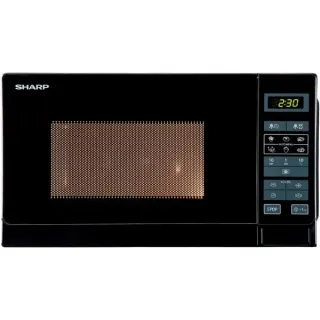 SHARP R242BKW, Mikrowelle (schwarz)