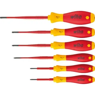 Wiha Schraubendreher-Set SoftFinish electric slimFix, 6-teilig (rot/gelb)