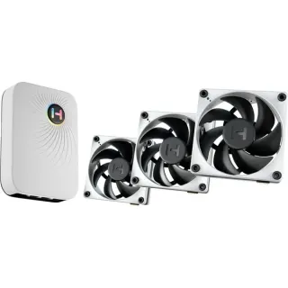 HYTE THICC FP12 Triple Fan Pack + Nexus Portal, Gehäuselüfter (schwarz/grau, 3er Pack + Nexus Portal, 120 mm)