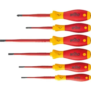 Wiha Schraubendreher-Set SoftFinish electric slimFix, 6-teilig (rot/gelb)