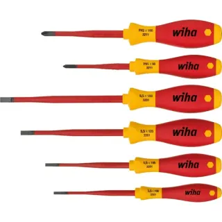 Wiha Schraubendreher-Set SoftFinish electric slimFix, 6-teilig (rot/gelb)