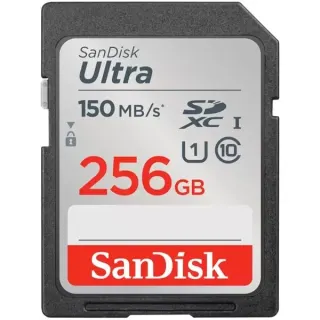 SanDisk Ultra 256 GB SDXC, Speicherkarte (schwarz, UHS-I U1, Class 10)