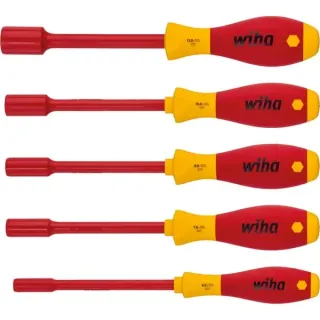 Wiha Steckschlüssel-Schraubendreher-Set SoftFinish electric, 5-teilig (rot/gelb)