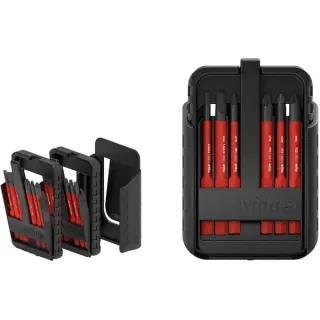 Wiha Bit-Satz slimBit electric, Sechsrund und Sechsrund Plus (rot, 13-teilig)