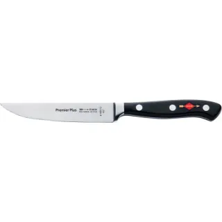 DICK Premier Plus Steakmesser Wellenschliff, 12cm (schwarz/silber, kräftigere Form)
