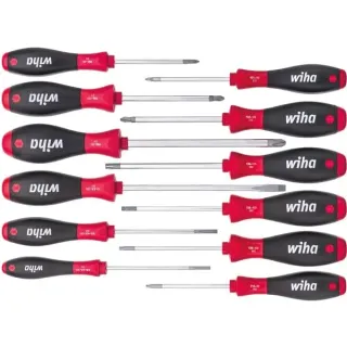 Wiha Schraubendreher-Set SoftFinish, 12-teilig (schwarz/rot)