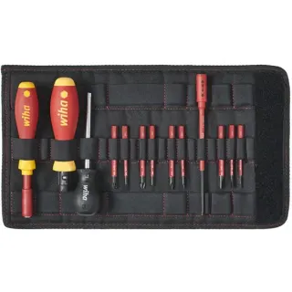 Wiha Drehmoment-Schraubendreher Set TorqueVario-S electric (rot/gelb, 14-teilig, 0,8 - 5Nm)