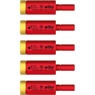 Wiha Drehmoment-Set easyTorque Adapter electric (rot/gelb, 5-teilig)